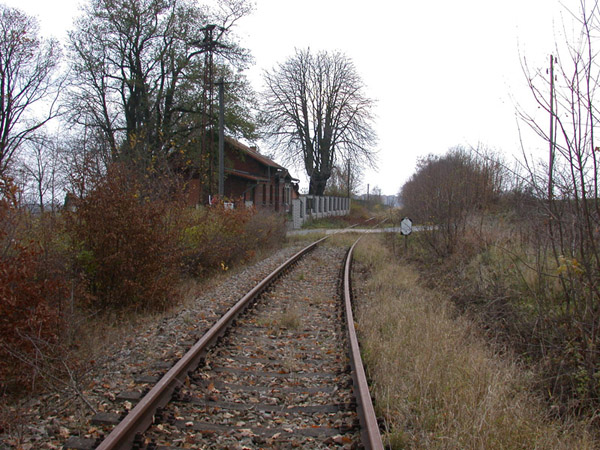 Blick entlang der Strecke Richtung Greußen, 2003